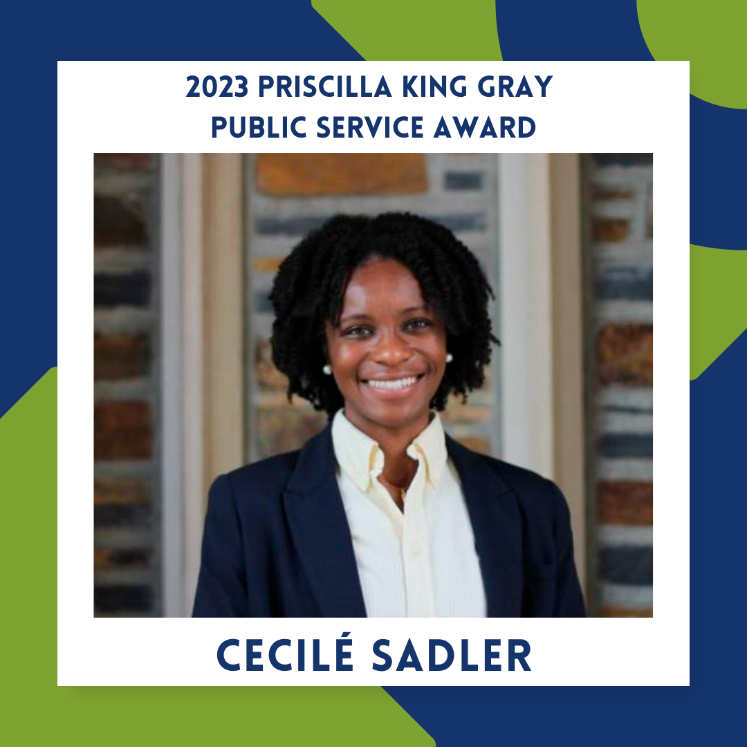 Congratulatory Cecilé Sadler