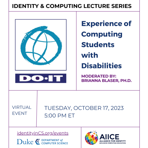 Identity & Computing Lecture Series DO-IT Flyer